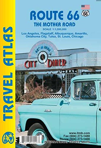 Route 66 Travel Atlas 1 : 1 840 000: The Mother Road. Los Angeles, Flagstaff, Albuquerque, Amarillo. Oklahoma City, Tulsa, St. Louis, Chicago