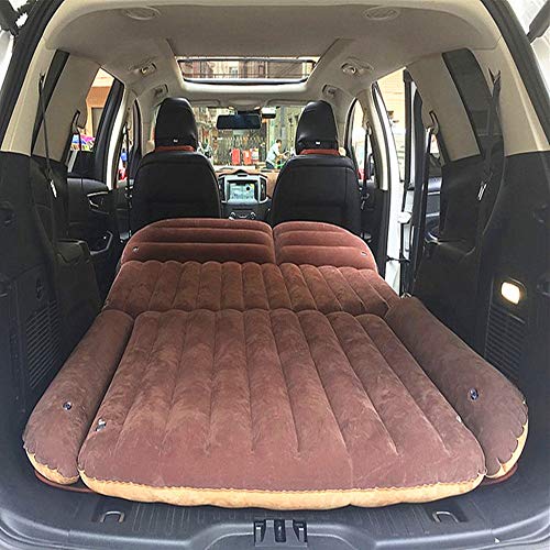 CSSIM Letto ad aria per Auto Außen- und Innen tragbare Luftmatratze Auto aufblasbares Bett Doppelseitige Beflockung Matratze mit einem in der Kissen-Spielraum aufblasbaren Bett
