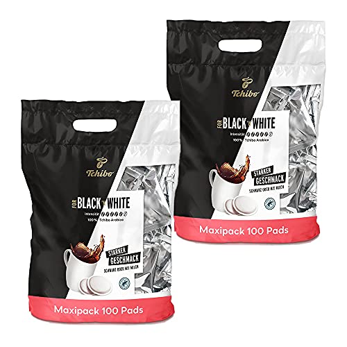 Tchibo BLACK 'N WHITE Kaffeepads, 200 Stück, 2x100 Pads