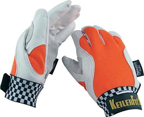 Handschuhe keiler fit winter, orange/weiß größe 9