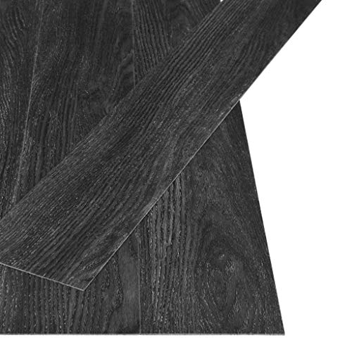 vidaXL PVC Laminat Dielen Selbstklebend Vinylboden Vinyl Boden Bodenbelag Fußboden Designboden Dielenboden Landhausdiele 4,46m² 3mm Eiche-Anthrazit