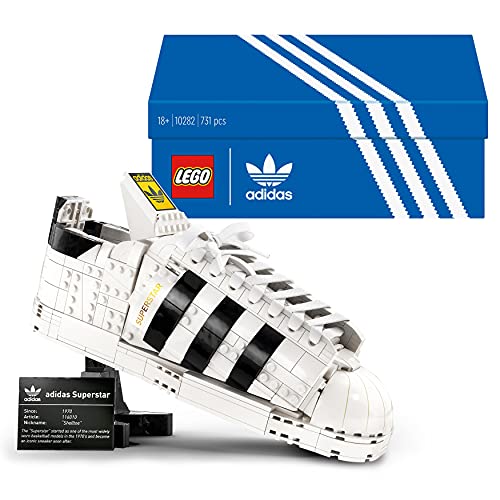 LEGO 10282 Adidas Originals Superstar Sportschuh Modellbauset für Erwachsene, Sammlerstück zum Ausstellen, Geschenkidee für sie und ihn