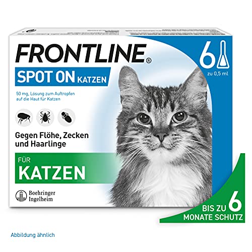 FRONTLINE SPOT ON gegen Zecken und Flöhe bei Katze 6 Stk.