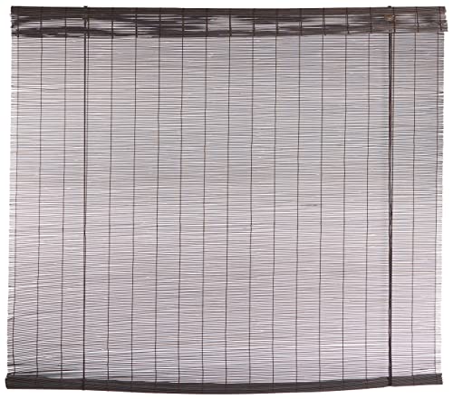 GARDINIA Bambus Rollo Schoko, Decken- oder Wandmontage, Lichtdurchlässig, Transparent, Alle Montage-Teile inklusive, 140 x 160 cm (BxH)