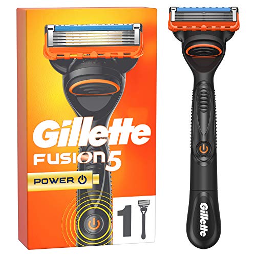 Gillette Fusion 5 Power Nassrasierer Herren, Rasierer + 1 Rasierklinge mit 5-fach Klinge, Geschenk Männer