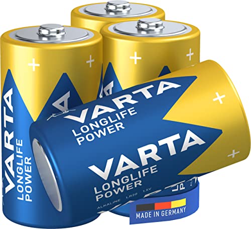 VARTA Longlife Power C Baby LR14 Batterie (4er Pack) Alkaline Batterie - Made in Germany - ideal für Spielzeug Taschenlampe CD-Player und andere batteriebetriebene Geräte