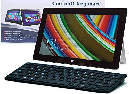 Navitech Bluetooth-Tastatur, kompatibel mit Artizlee Tablet Tactile ATL-16, 17,8 cm (7 Zoll), Schwarz