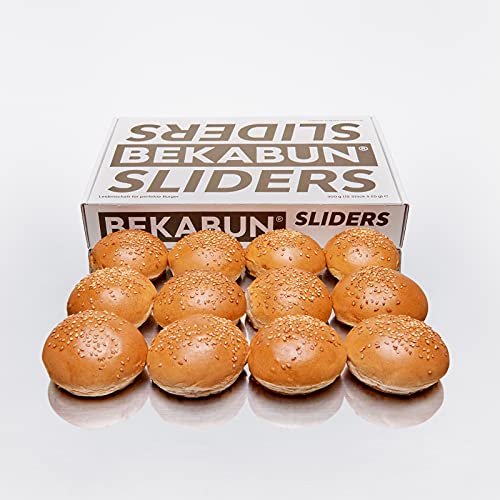 Bekarei Frische Mini Hamburger Brötchen – BEKABUN Sliders - 12er Box