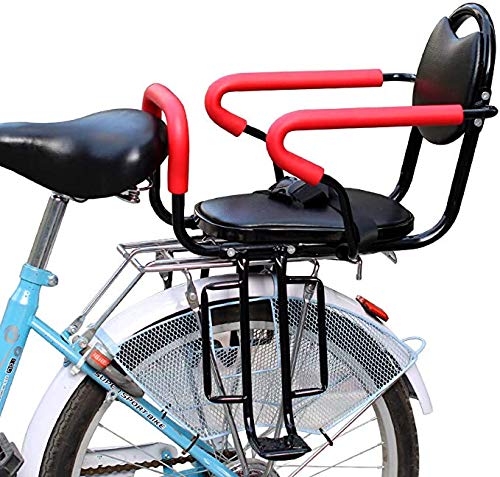DKZK Fahrrad Kindersitz, Fahrradsitz, Abnehmbarer Kindersitz, Elektro- / FahrradrüCksitz Mit Antirutsch- Und Leitplankenpedalen, Geeignet FüR Kinder Von 2-6 Jahren