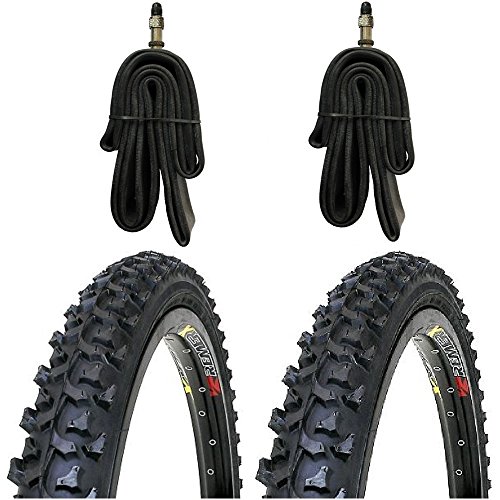 2 x Kenda MTB Reifen Fahrradreifen 24 Zoll 50-507 24 x 1.95 inklusive 2 x Schlauch mit Dunlopventil