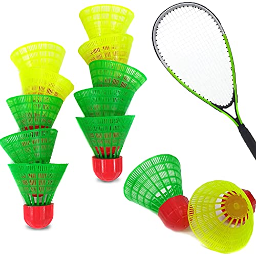 QMBasic 10 Speed Badminton BÄLLE | schnelle Federbälle Nylon 6,5/8,5 Gramm Federball Highspeed Fast Turbo Rapid Ball Sparpack