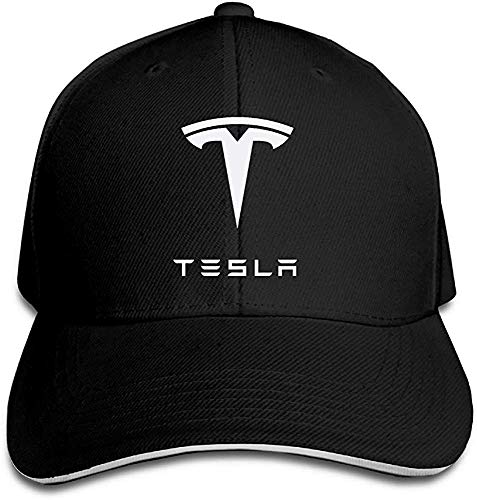 Wdskbg YBro-Custom Simple Tesla Motors Sandwich Flex Fit Hat Baseball Cap Black