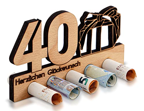 DARO Design - 40. Geburtstag Geldgeschenk Holz