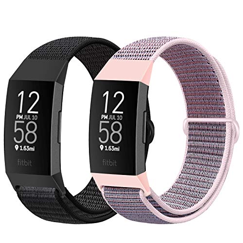 Runostrich Nylon-Uhrenarmbänder Kompatibel mit Fitbit Charge 4/Charge 3/SE, weiches Ersatzarmband, atmungsaktives Sportarmband mit Armband für Damen, Herren