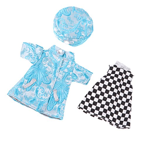 SaniMomo Trendige Stewardess-Uniform-Kleidung für 30,5 cm Blythe Licca Puppen Kleid, Mantel, Hut