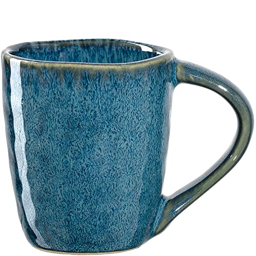 Leonardo Matera Espressotassen Set, 4 Stück, Mokka-Becher aus Steingut, spülmaschinengeeignete Espresso-Gläser, Keramik-Tassen, blau 90 ml, 018596