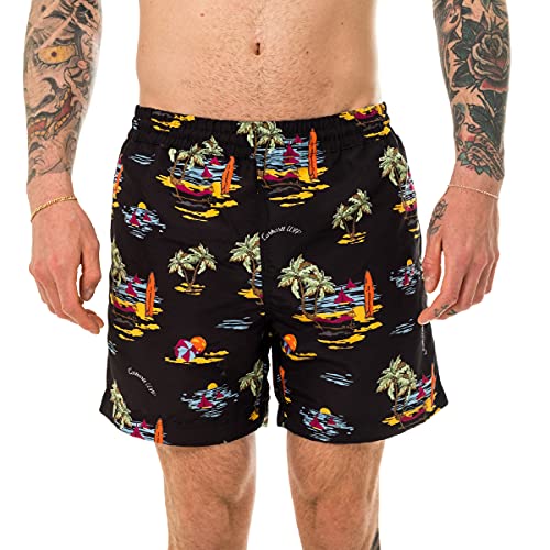 Carhartt Costume Uomo WIP Drift Swim Trunk Beach Print/Black I015812.0be