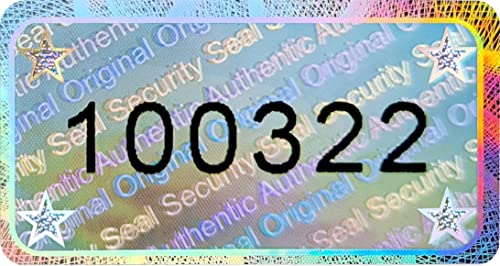 90 Stk - 3D Hologramm-Siegel mit Seriennummer - 30*16mm silber glänzend - Sicherheitssiegel, Qualitätssiegel, Sicherheitsetiketten, selbstklebendes Etikett, Label Aufkleber