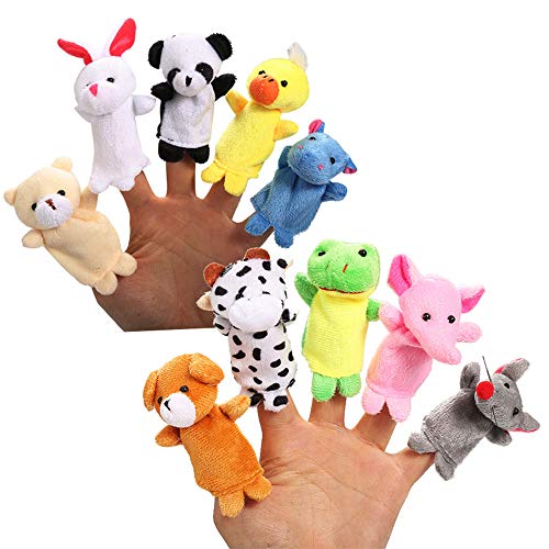 thematys Fingerpuppen aus Plüsch 10 Stück - Puppen Tiere
