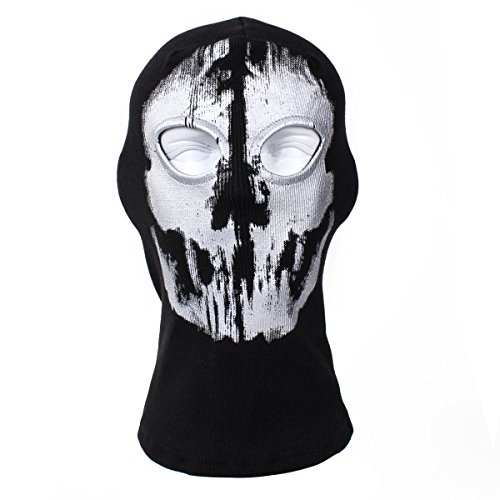 XUE Sturmhaube Ghost Winter für Herren Damen Face Shield Ski Motorrad Paintball Airsoft Halloween Maske