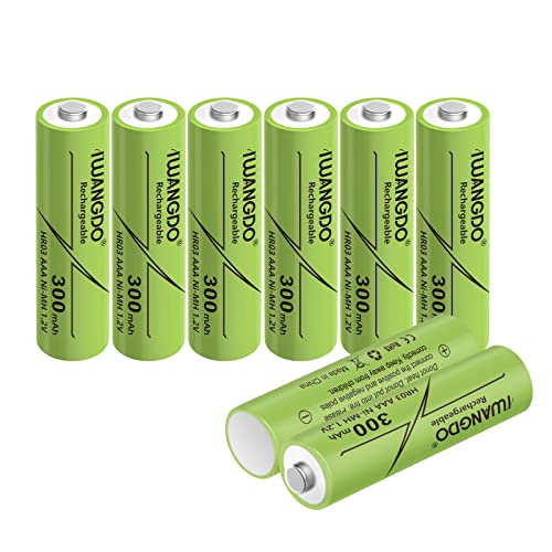 Wiederaufladbare AAA-Batterien, 300 mAh, HR03, für den Außenbereich, vorgeladen, 8 Stück