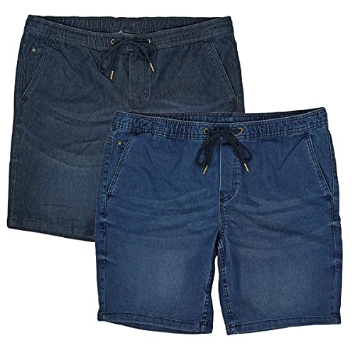 Generisch Herren Bermudas Jeans-Bermudas Denim Shorts Übergröße Kurze Hose 60 bis 68, Farbe:Blau, Größe:68