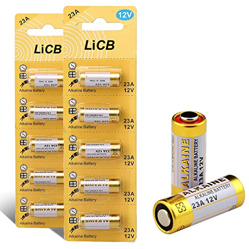 LiCB 10 Stück 23A 12V Alkaline Batterie, A23S MN21/23 L1028 A23 12V Batterie 3 Jahre Lagerfähigkeit 100% Voll Garantie