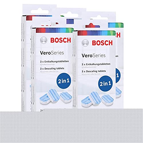 5er Pack Bosch VeroSeries TCZ8002 Entkalkungstabletten 2in1 3x40g - Zur Entfernung von Kalk und zum Schutz vor Korrosion