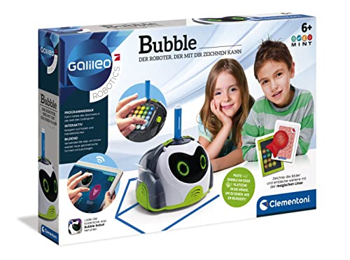 Galileo Robotics – Bubble, interaktiver Zeichen-Roboter, Programmieren & Codieren für Einsteiger, elektronisches Spielzeug für Kinder ab 6 Jahren von Clementoni 59231