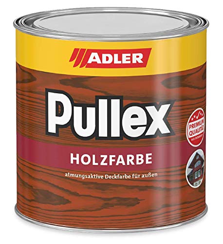 ADLER Pullex Holzfarbe - deckende Wetterschutzfarbe für Sanierung und Neuanstrich mit Schutz vor Bläue- und Schimmelpilz - RAL8011 Nussbraun 750ml