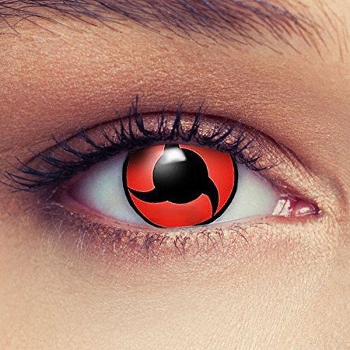 Rote farbige Kontaktlinsen für Naruto Sharingan Itachi Cosplay Farblisnen in rot Design: Naruto 2