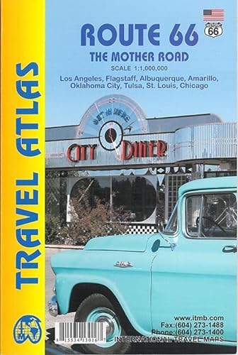 Route 66 Travel Atlas 1 : 1 840 000: The Mother Road. Los Angeles, Flagstaff, Albuquerque, Amarillo. Oklahoma City, Tulsa, St. Louis, Chicago. Los ... Oklahoma City, Tulsa, St. Louis, Chicago