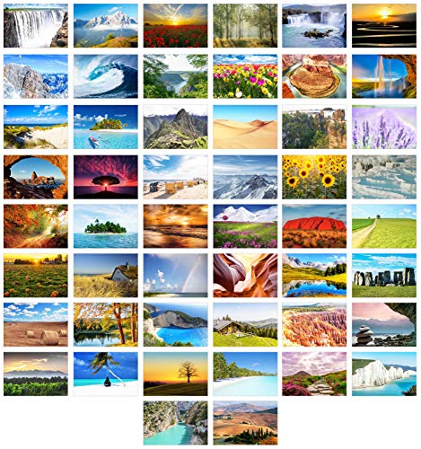 Edition Seidel Set 50 Premium Postkarten Landschaften Natur Meer Berge Wälder Täler Karten Postkarte (20238)