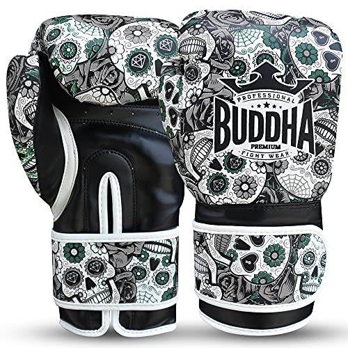 Buddha Fight Wear Mexican Premium Boxhandschuhe, Schwarz