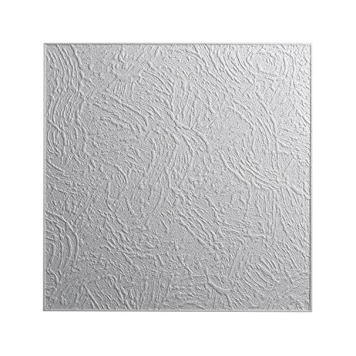 DECOSA Deckenplatten VIENNE - 80 Platten = 20 m2 - Deckenpaneele weiß in Putz Optik - Dekor Paneele 50 x 50 cm aus Styropor - Decken Styroporpaneele