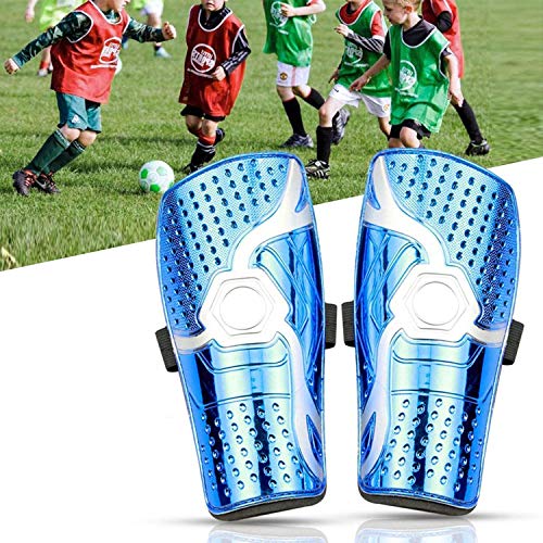 WIKEA Fußball-Schienbeinschützer Kinder Leicht Dauerhaft Wadenschutz, Fußballausrüstung für Unisex-Erwachsene, Jugendliche, 7,87 x 3,93 Zoll (NEU Blau)