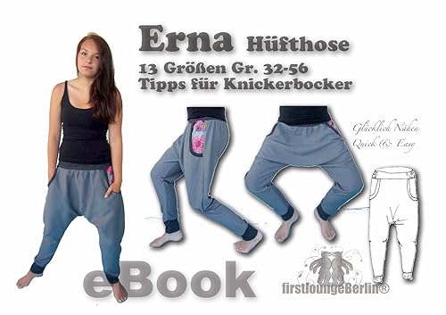 Erna Nähanleitung mit Schnittmuster für Hänge-Hose [Download]